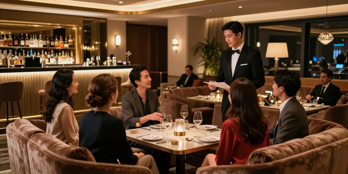 강남블랜딩의 고급스러운 실내와 친절한 서비스 장면