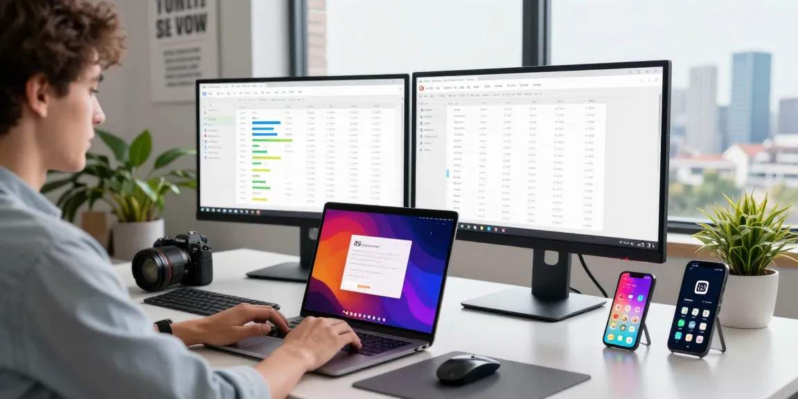 Efficient workspace showcasing WPS Download interface on laptop, inspiring productivity.