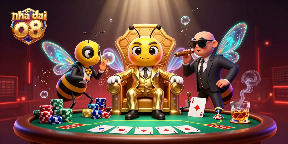 Engage with Nhà cái o8's immersive casino atmosphere featuring dynamic characters and vibrant gaming elements.