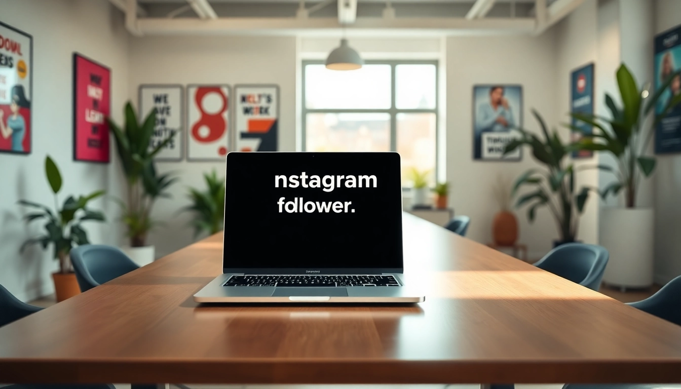 インスタ フォロワー購入 おすすめの効果を示すデジタルな環境とモダンなデスク。