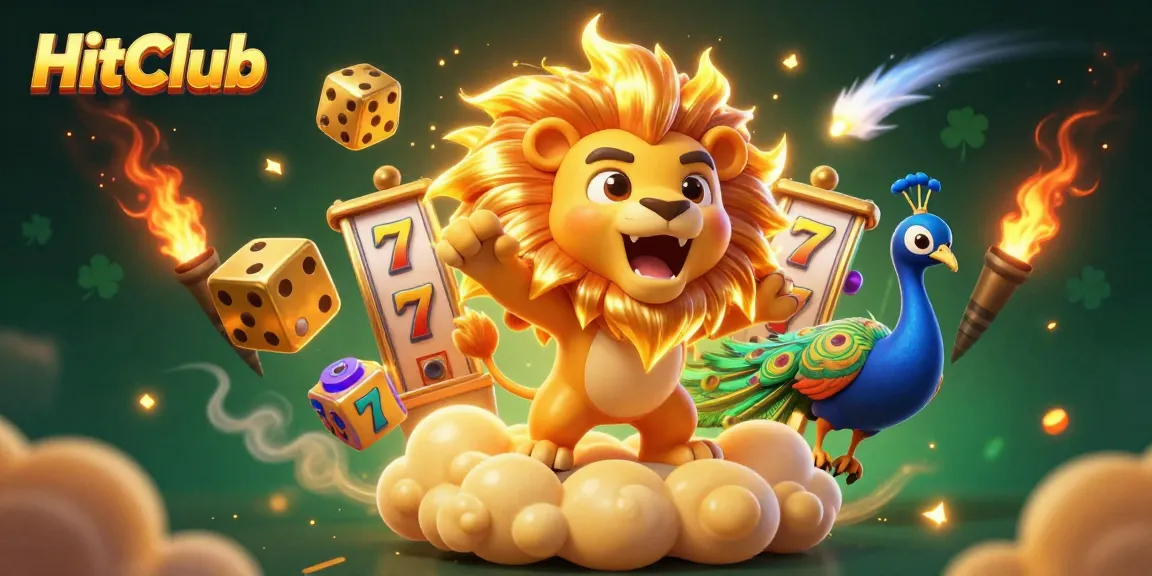 Experience thrilling wins at HitClub with vibrant 3D slot games featuring golden slots and lucky charms.