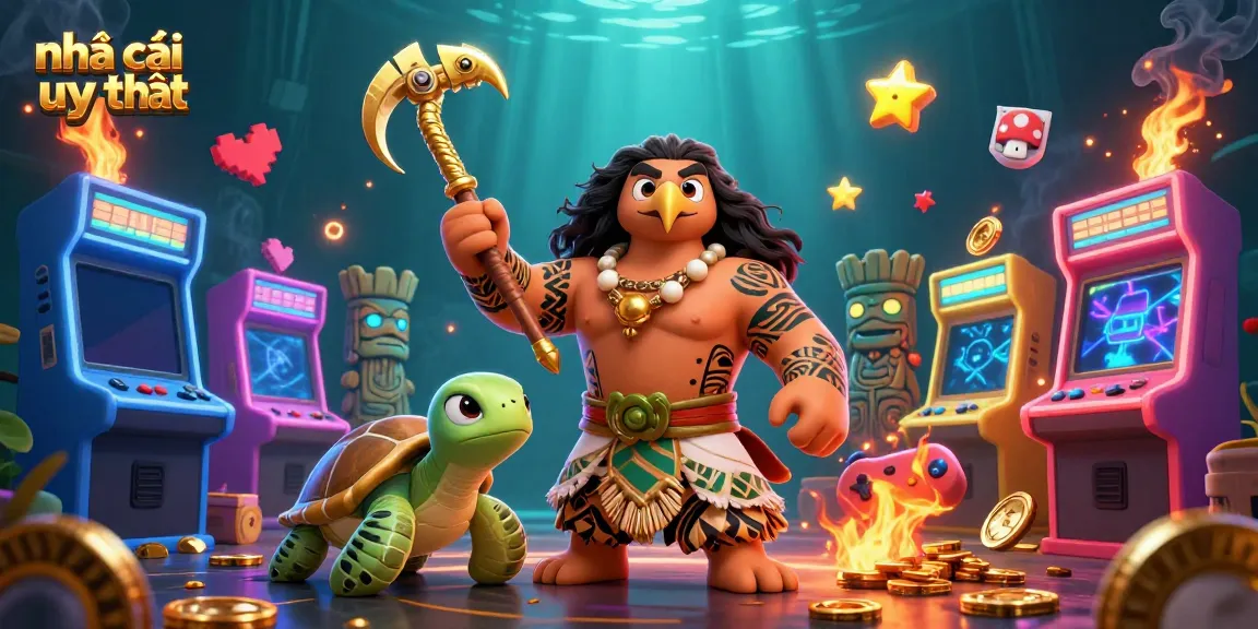 Engaging illustration showcasing nhà cái uy tín with characters and vibrant casino elements