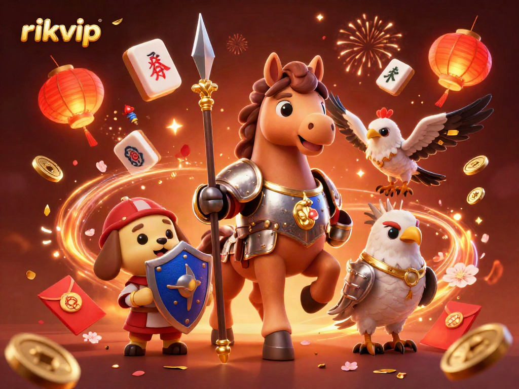 Play exciting games at rikvip with vibrant visuals, engaging knights, and festive elements.