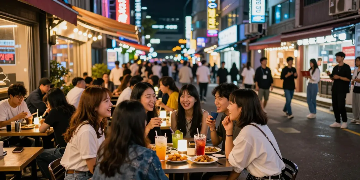 하루이야기와 함께하는 강남의 화려한 밤문화, 젊은이들이 즐거운 시간을 보내는 모습