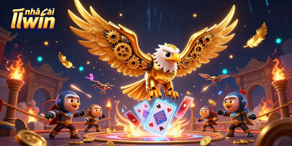 Experience thrilling action at Nhà cái llwin where the golden eagle soars through a casino atmosphere.