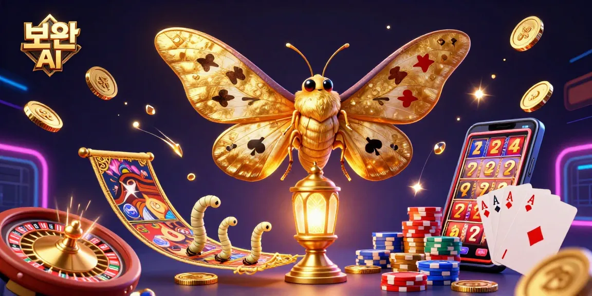 Engage in a thrilling casino experience with 보안 AI through a vibrant 3D scene showcasing gaming elements and golden treasures.