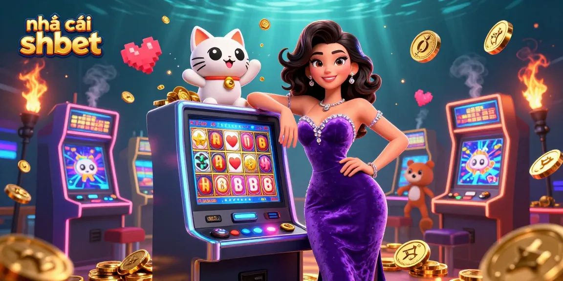 Engage with nhà cái shbet's vibrant gaming experience featuring a glamorous scene with a jackpot.