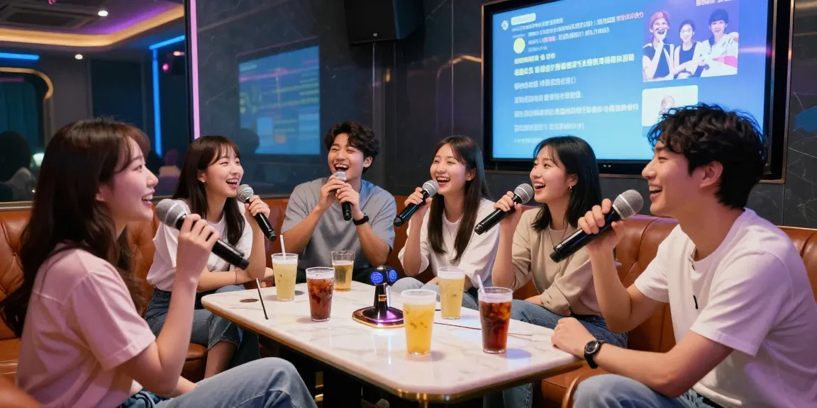 인천쓰리노에서 즐거운 노래방 경험을 나누는 친구들